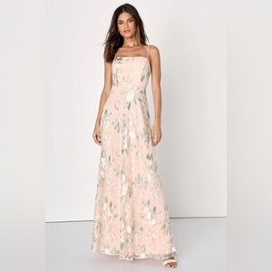 Blush Floral Maxi Dress